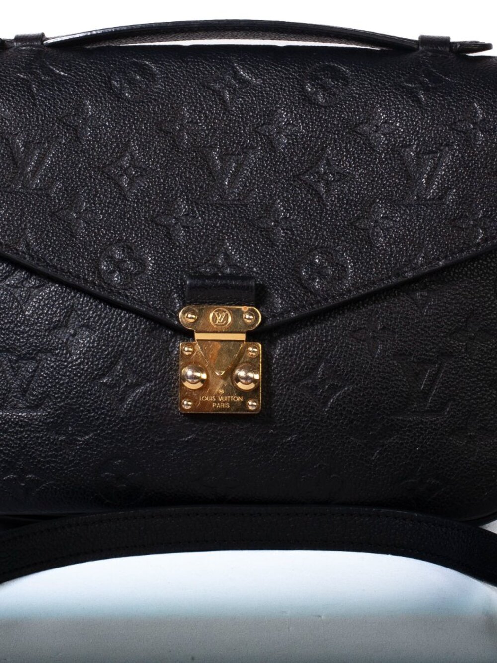 Authentic Louis Vuitton Pochette Métis Black Monogram Empreinte Leather